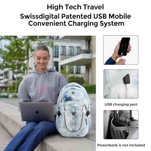 Design Backpack for Men with USB Charging Port SD803