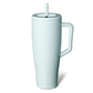 BrüMate Era 40 oz Tumbler with Handle and Straw | 100% Leakproof Insulated Water Bottle Tumbler with Lid and Flexible SoftSip Straw | Made of Stainless Steel | Cup Holder Friendly | 40oz (Blue Agave)