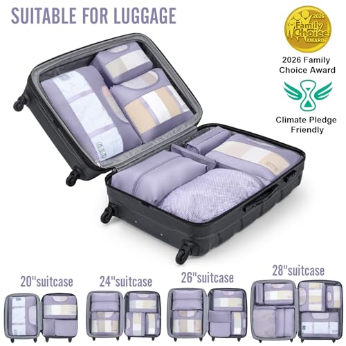 8 Set Packing Cubes for Travel Essentials (99 Count)