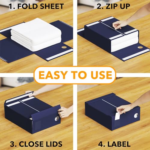 8 Pack Bed Sheet Organizers and Storage (8 Count)