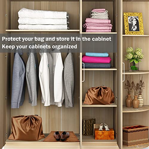 6 Pack Dust Bags for Handbags Silk Dust Cover Bag for Handbags Purses Shoes Boots (6 Count)