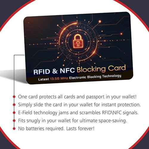 5 Pack RFID Blocking Card for Credit Debit Card (5 Count)