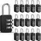 16 Pack 3 Digit Combination Lock Small Combo Locks Waterproof Luggage Number Padlock for Backpack Suitcases Traveling Toolbox School Gym Employee Locker (16 Count)