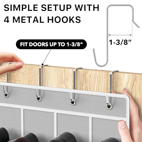 24 Pockets Clear Over the Door Shoe Organizer