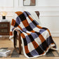 Sherpa Blanket Twin Plaid Thick Bed Blanket