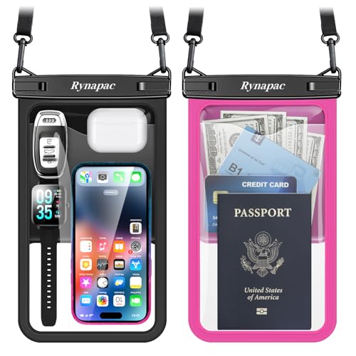 Large Waterproof Phone Pouch Up to 10" (2 Count)