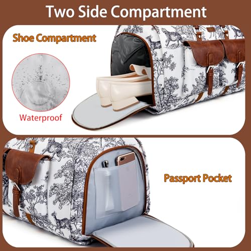 Garment Bag for Travel Convertible Carry on Travel Duffel Bag for Men Women (3 Count)