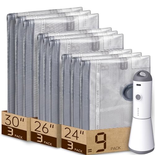 Travel Vacuum Bags with Rechargeable Pump (10 Count)