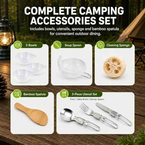 12pcs Camping Cooking Set for 1
