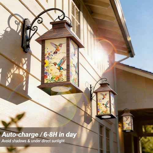Hummingbird Solar Lanterns Outdoor Waterproof