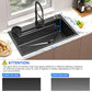 29.5 x 17.7 x 9 Inch 16 Gauge Black T304 Kitchen Sink Workstation