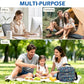 Double Layer Cooler Insulated Lunch Bag Adult Lunch Box Large Tote Bag for Men (Cactus)