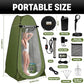 Portable Camping Shower Tent Kit with LED Lights