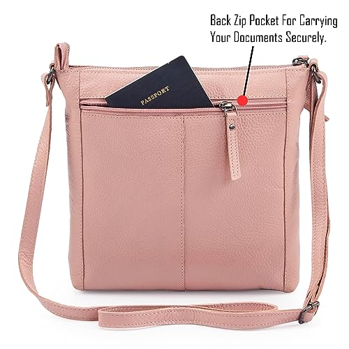Leather Crossbody Bags for Women Small Genuine Nappa Purse Multi