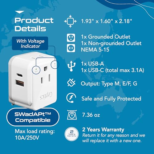 South Africa Power Adapter Travel Set