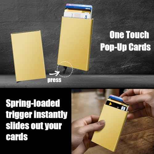 Slim Minimalist Wallet RFID Credit Card Holder for Men