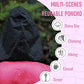 Adult Rain Poncho Waterproof Hooded Zipper Raincoat with Pockets
