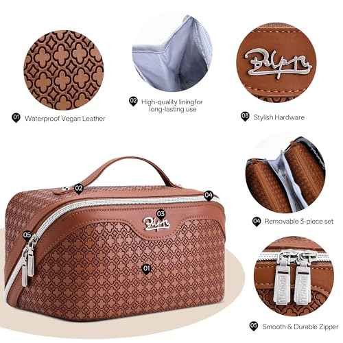 Travel Makeup Bag for Women (3 Count)