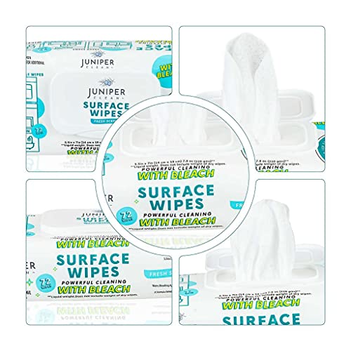 6 Pack Surface Cleaning Wipes with Bleach (432 Count)