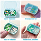 4PCS Small Pill Case Travel Pill Box Cute Pill Organizer for Purse Portable Daily Medicine Organizer 2 Compartment Pill Holder for Vitamins (4 Count)
