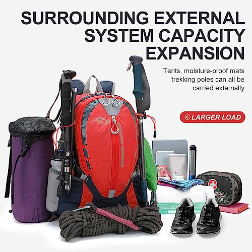 INOXTO Small Hiking Backpack with 2L Water Bladder and Waterproof Rain Cover