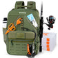 KarryAll Fishing Backpack with Rod Holder 4 Tackle Boxes (4 Count)