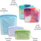 Stasher Premium Silicone Reusable Food Storage Bags, 5-Pack, Tie Dye Multi, Multi-Use Food Storage Bags, Lunch Bag, Travel Containers, BPA Free, Leak-free, Dishwasher-Safe, Eco-friendly