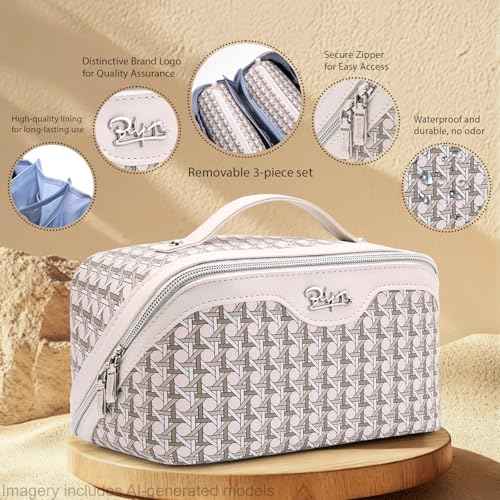 Travel Makeup Bag Cosmetic Bags for Women (3 Count)