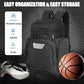 Large Basketball Backpack Sports Gym Bag with Ball Holder Ventilated Shoe Compartment Insulated Cooler Pockets Reflective Strips Fence Hook for Men Athletic Training