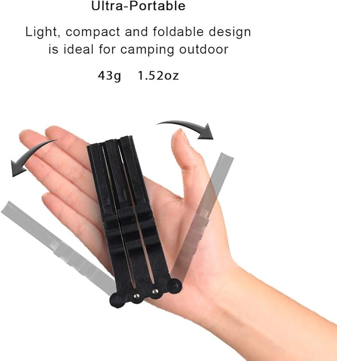 Folding Universal Fuel Can Canister Stand, Caudblor Tripod Stabilizer for Camping Stoves, Upgrade Compact Butane Gas Tank Bracket, Plastic Cylinder Cartridge Holder, Footrest for Outdoor Hiking Stove