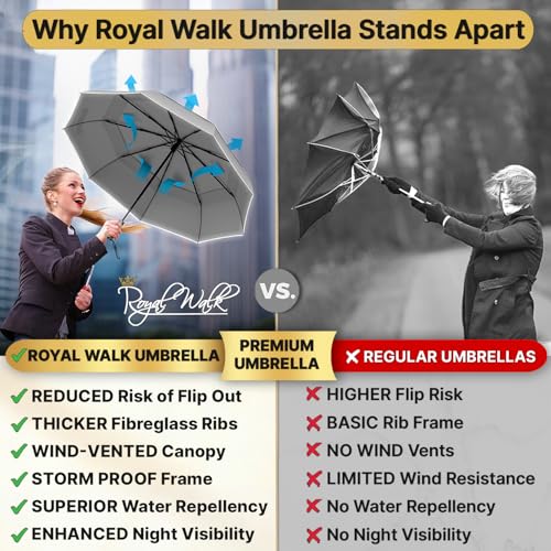 Compact Travel Umbrella for Rain