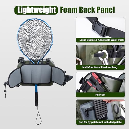 Waterproof Fishing Waist Pack & 30pcs Flies