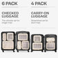 Compression Packing Cubes for Travel (4 Count)