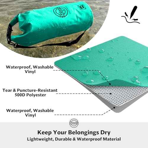5/10/25/30/40L Waterproof Dry Bag, Medium Lightweight Roll Top Dry Bag Backpack w/Waterproof Phone Case, Kayaking, Travel, Hiking, Fishing, Tubing, Camping, the Beach, Men/Women (Teal)