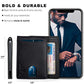RFID Blocking Slim Bifold Genuine Leather Minimalist Front Pocket Wallets for Men with Money Clip Thin Gift