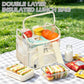 Clear Bag Double Decker for Stadium Events With Shoulder Strap for Women (Clear#Biege)