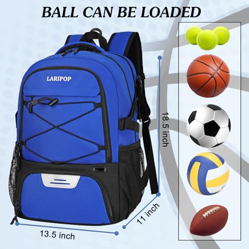 Basketball Backpack Large Sports Basketball Bag with Dedicated Ball Slot & Ventilated Shoe Compartment for Soccer Volleyball Gym Training Travel
