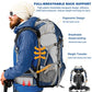 50L Hiking Backpack with Rain Cover for Both Men & Women