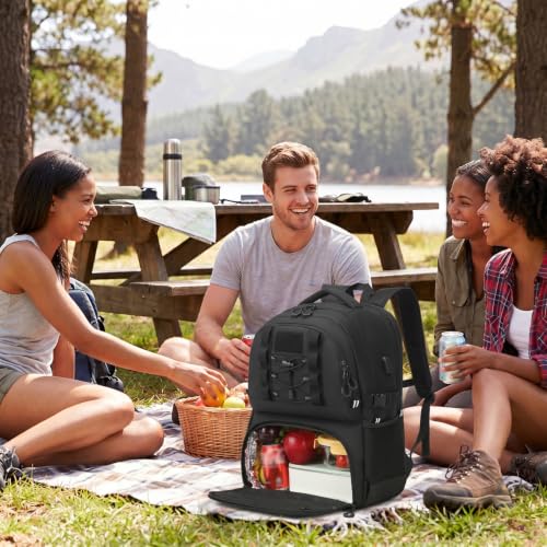 40L Laptop Lunch Backpack for Men with Lunch Compartment and USB Port
