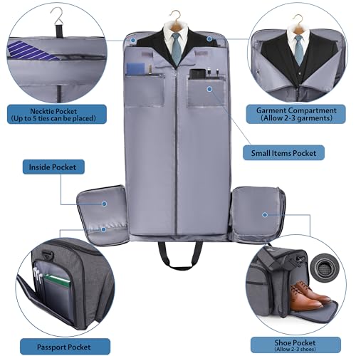 2 in 1 Garment Duffle Bags for Travel Mens Carry