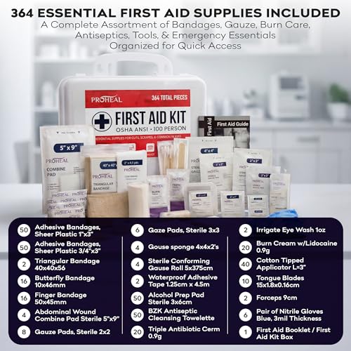 100 Person OSHA Compliant First Aid Kit for Businesses