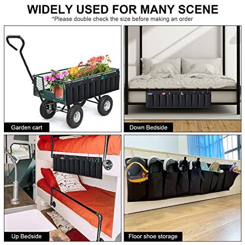RV Shoe Pockets 10 Pockets Heavy Hanging Bedside Storage Organizer with Sturdy Hooks Storage Pockets Hangs on bed for Shoes Toys and Tool Accessories