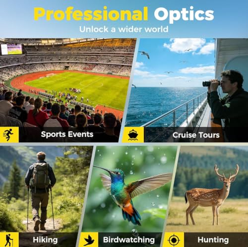 12x42 Binoculars for Adults High Powered Waterproof with Large View