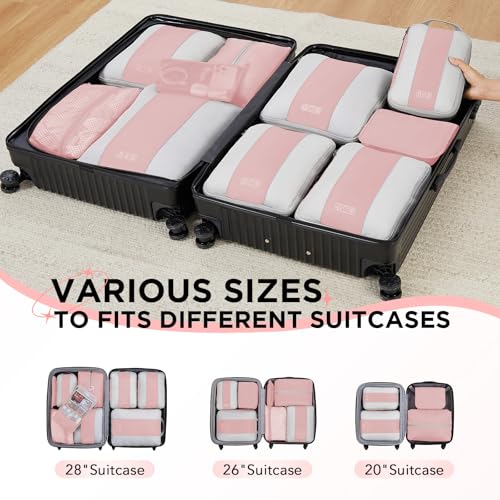 10 Pack Compression Packing Cubes for Travel Essentials (10 Count)