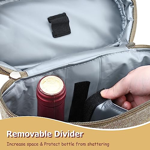 2 Bottle Insulated Wine Tote Carrier Bag