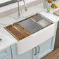 33 White Farm Sink Workstation