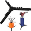 Folding Universal Fuel Can Canister Stand, Caudblor Tripod Stabilizer for Camping Stoves, Upgrade Compact Butane Gas Tank Bracket, Plastic Cylinder Cartridge Holder, Footrest for Outdoor Hiking Stove