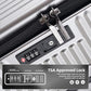 2 pieces 20 29 Aluminum Frame Carry On and Checked Luggage Set (2 Count)