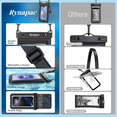 Double Space Floating Waterproof Phone Pouch [Up to 8.5''] (2 Count)