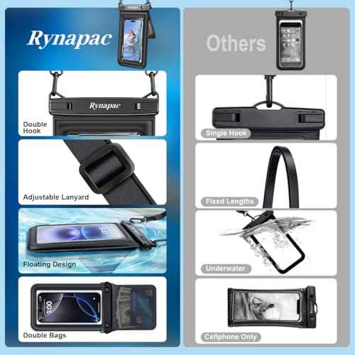Double Space Floating Waterproof Phone Pouch [Up to 8.5''] (2 Count)